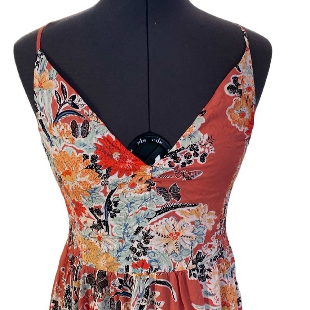 Free People Intimately Through The Vine Maxi Dress Combo Sz L Floral Crunch - Picture 6 of 16